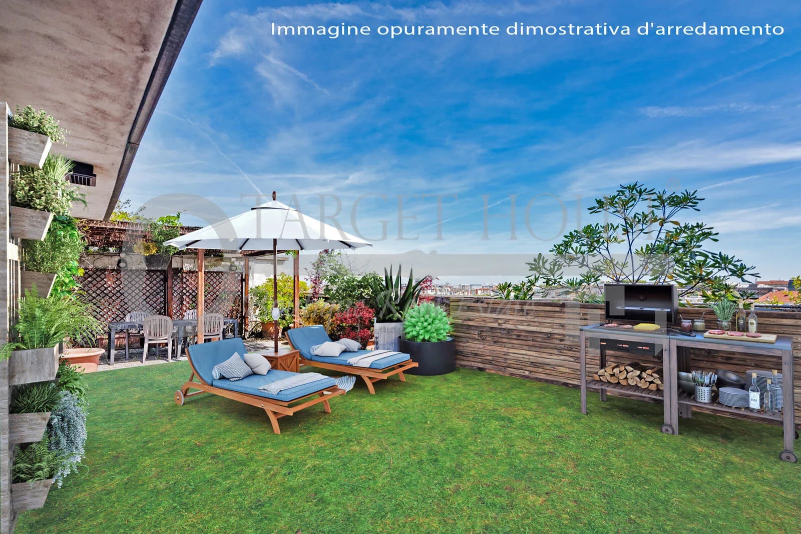 Milan penthouse with panoramic 100 sqm rooftop terrace — gallery photo 3