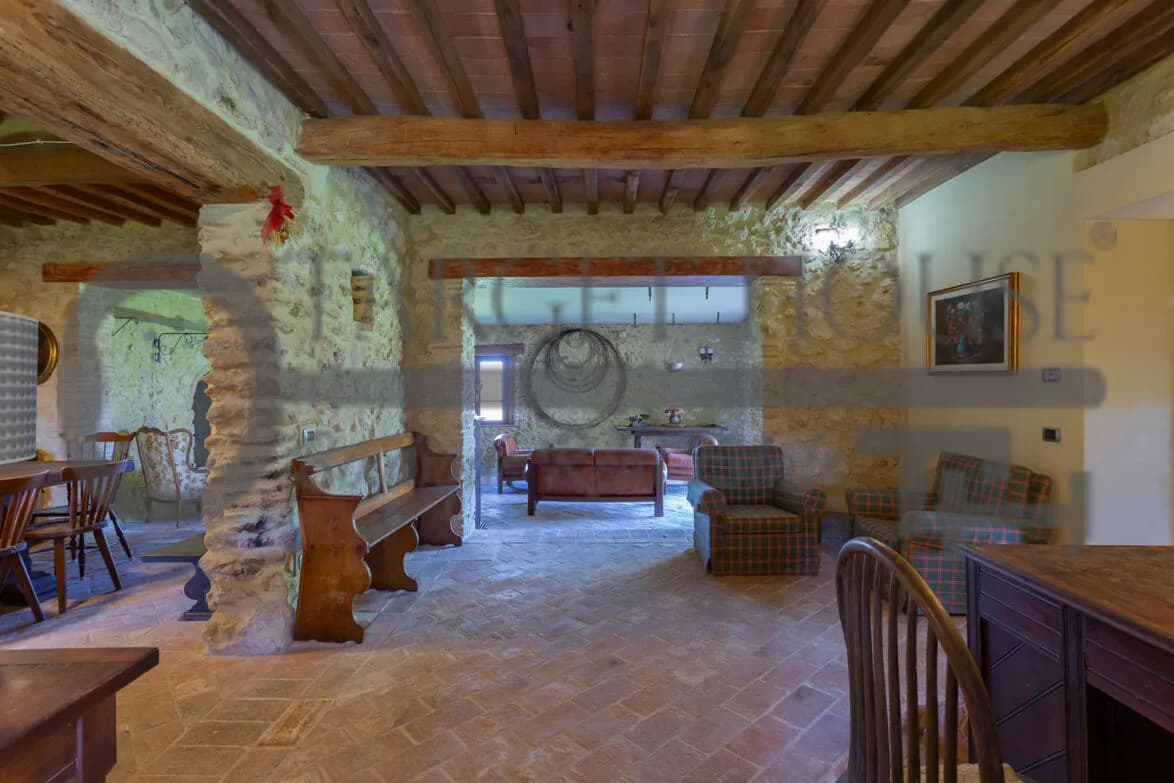 Panoramic Tuscan farmhouse near Bibbona with olive groves and country views — gallery photo 10