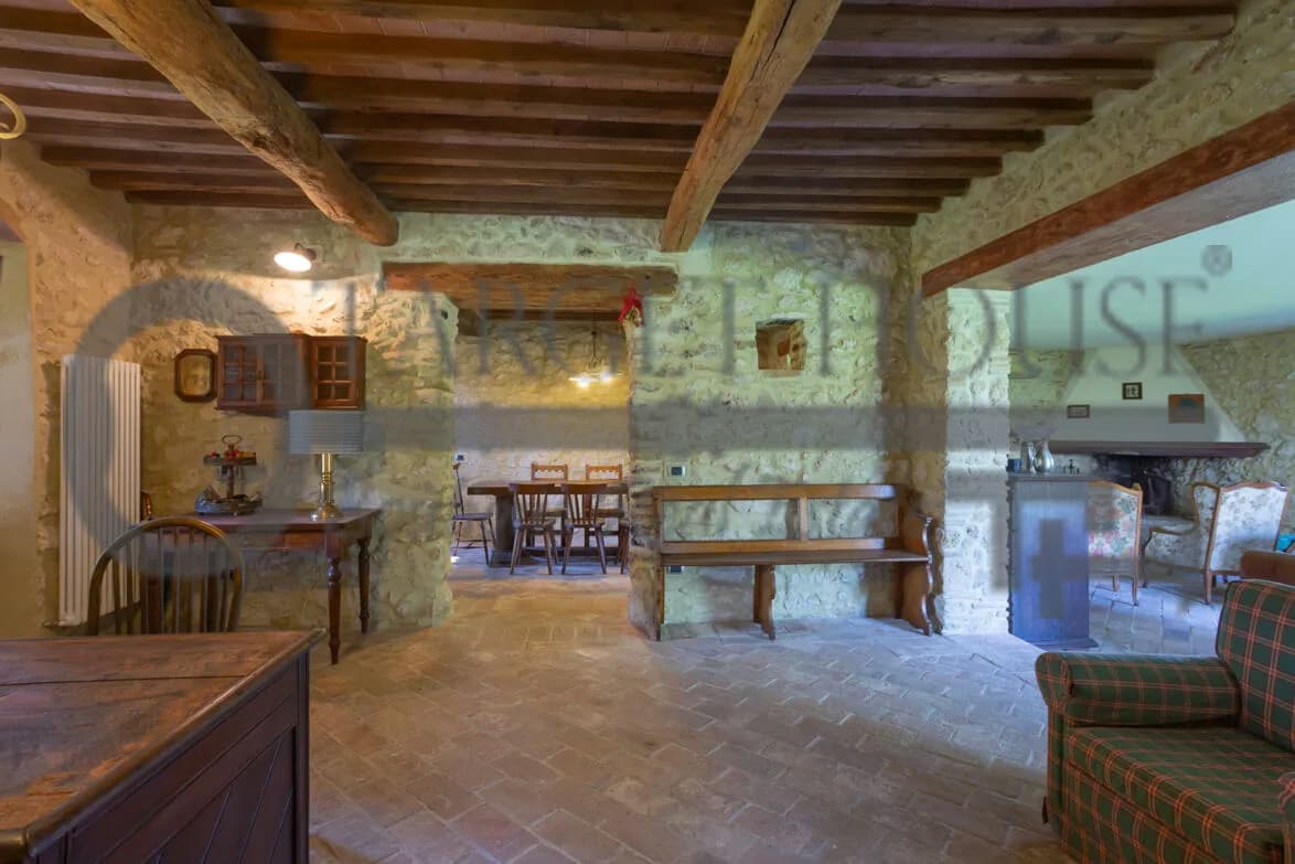Panoramic Tuscan farmhouse near Bibbona with olive groves and country views — gallery photo 12